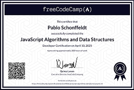 JavaScript Algorithms and Data Structures Certification