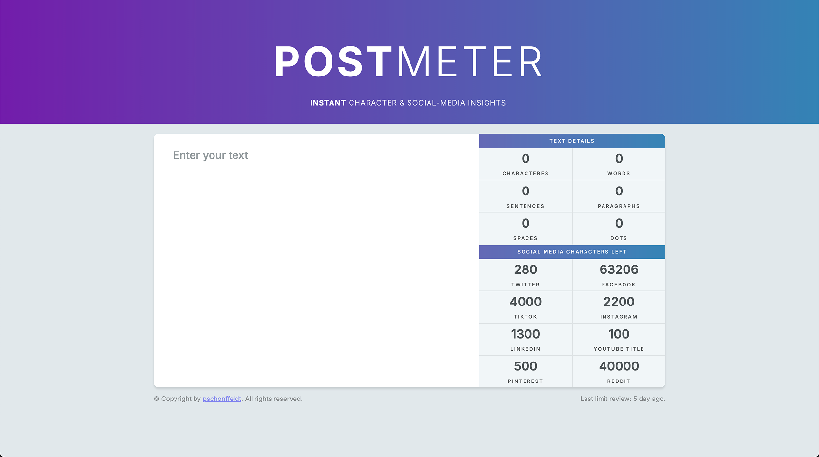 PostMeter screenshot